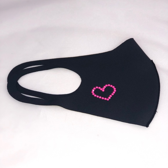 💖NEW Swarovski Crystal Face Mask w/ Heart - Picture 4 of 10